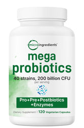 Micro Ingredients Mega Probiotic Veggie Capsules bottle front view