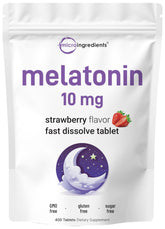 Micro Ingredients Melatonin 10mg tablet front view with packaging