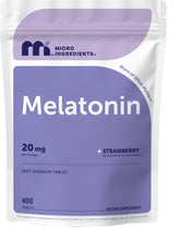 Micro Ingredients Melatonin 20mg Strawberry Tablets front view
