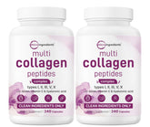 Micro Ingredients Multi Collagen Peptides Complex 480 capsules front view