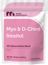 Micro Ingredients Myo-Inositol & D-Chiro Inositol Powder 454g front view
