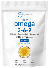 Micro Ingredients Omega 3-6-9 Fish Oil Softgel Complex front view