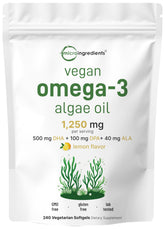 Micro Ingredients Omega-3 algae oil veggie softgels front view