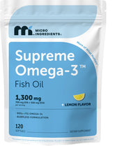 Micro Ingredients Omega-3 Fish Oil 120 softgels front view