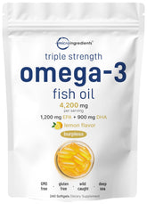 Micro Ingredients Omega-3 Fish Oil Softgels 4200mg front view