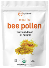 Micro Ingredients Organic Bee Pollen Granules 480g front view