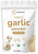 Micro Ingredients Organic Garlic Powder 3lb pouch front view