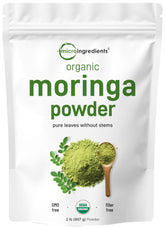 Micro Ingredients Organic Moringa Leaf Powder 907g front view