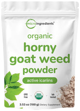 Micro Ingredients Organic Pure Horny Goat Weed Powder front view