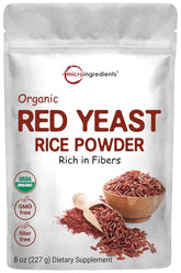 Micro Ingredients Organic Red Yeast Rice Powder 227g front view