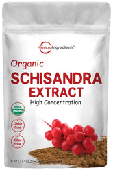 Micro Ingredients Organic Schisandra Berry Powder 8 Ounce front view