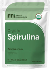 Micro Ingredients Organic Spirulina Powder 930g front view