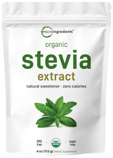 Micro Ingredients Organic Stevia Powder 4 Ounce front view