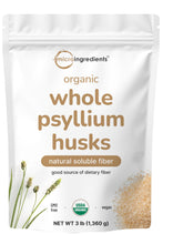 Micro Ingredients Organic Whole Psyllium Husks 1361g front view
