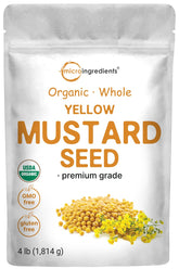 Micro Ingredients Organic Whole Yellow Mustard Seeds 1814g front view