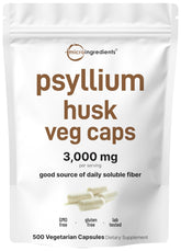 Micro Ingredients Psyllium Husk Veg Caps 3000mg front view