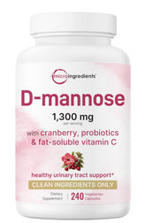 Micro Ingredients Pure D-Mannose Veggie Capsules 240 count front view