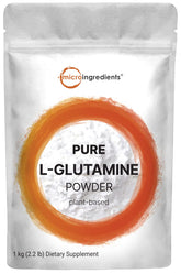 Micro Ingredients Pure L Glutamine Powder 35 Ounce front view