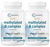 Micro Ingredients Pure Methylated B Complex 480 Capsules front view