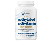 Micro Ingredients Pure Methylated Multivitamin for Men 240 Capsules front view