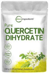 Micro Ingredients Quercetin Dihydrate Powder 100g front view