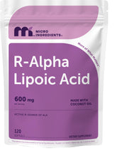 Micro Ingredients R-Alpha Lipoic Acid Softgels 600mg front view