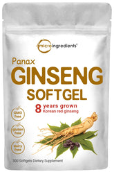 Micro Ingredients Red Panax Ginseng Softgels front view