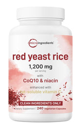 Micro Ingredients Red Yeast Rice Complex bottle front view