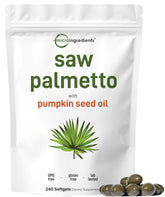 Micro Ingredients Saw Palmetto & Pumpkin Seed Oil Softgels front view