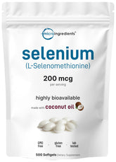 Micro Ingredients Selenium Softgels 200 mcg front view