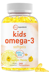 Micro Ingredients Vegan Omega-3 Softgels for Kids front view