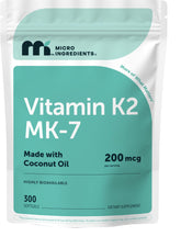 Micro Ingredients Vitamin K2 MK-7 200mcg softgel front view