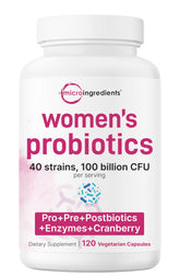 Micro Ingredients Women's Probiotic Veggie Capsules front view