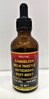 MILIVOL Dandelion Root Tincture 30ml front view