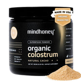 MINDHONEY Organic Colostrum Chocolate Powder front view