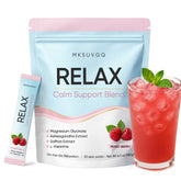 MKSUVGQ Calming Drink Mix 150g front view with packaging