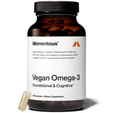 Momentous Vegan Omega-3 500mg EPA DHA supplement front view