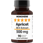 MONOHERB Apricot 10:1 Extract 500mg 90 Vegetarian Capsules front view