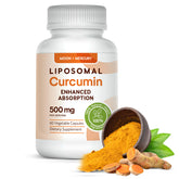 Moon + Mercury Turmeric Curcumin Capsules 500mg front view