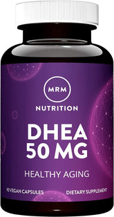 MRM DHEA 50mg Capsules front view with packaging