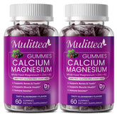 Mulittea Calcium Gummies front view with packaging