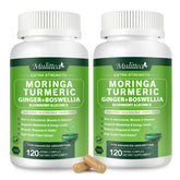 Mulittea Organic Moringa Capsules bottle front view