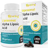 Naering Alpha Lipoic Acid 1400mg supplement front view with packaging