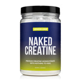 NAKED Creatine Monohydrate Powder 499g front view with lemon lime flavour