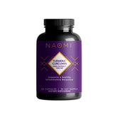 NAOMI Turmeric Supplement 1200mg front view with 60 capsules