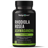 Natgrown Ashwagandha and Rhodiola Rosea Supplement front view