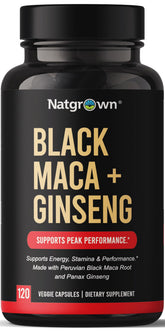 Natgrown Maca Ginseng Capsules front view with packaging