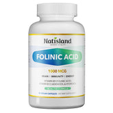 NATISLAND Folinic Acid Capsules front view with packaging