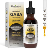 NATISLAND Liposomal GABA L-Theanine Liquid Drops front view
