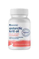 NativePath Krill Oil Softgels front view with packaging